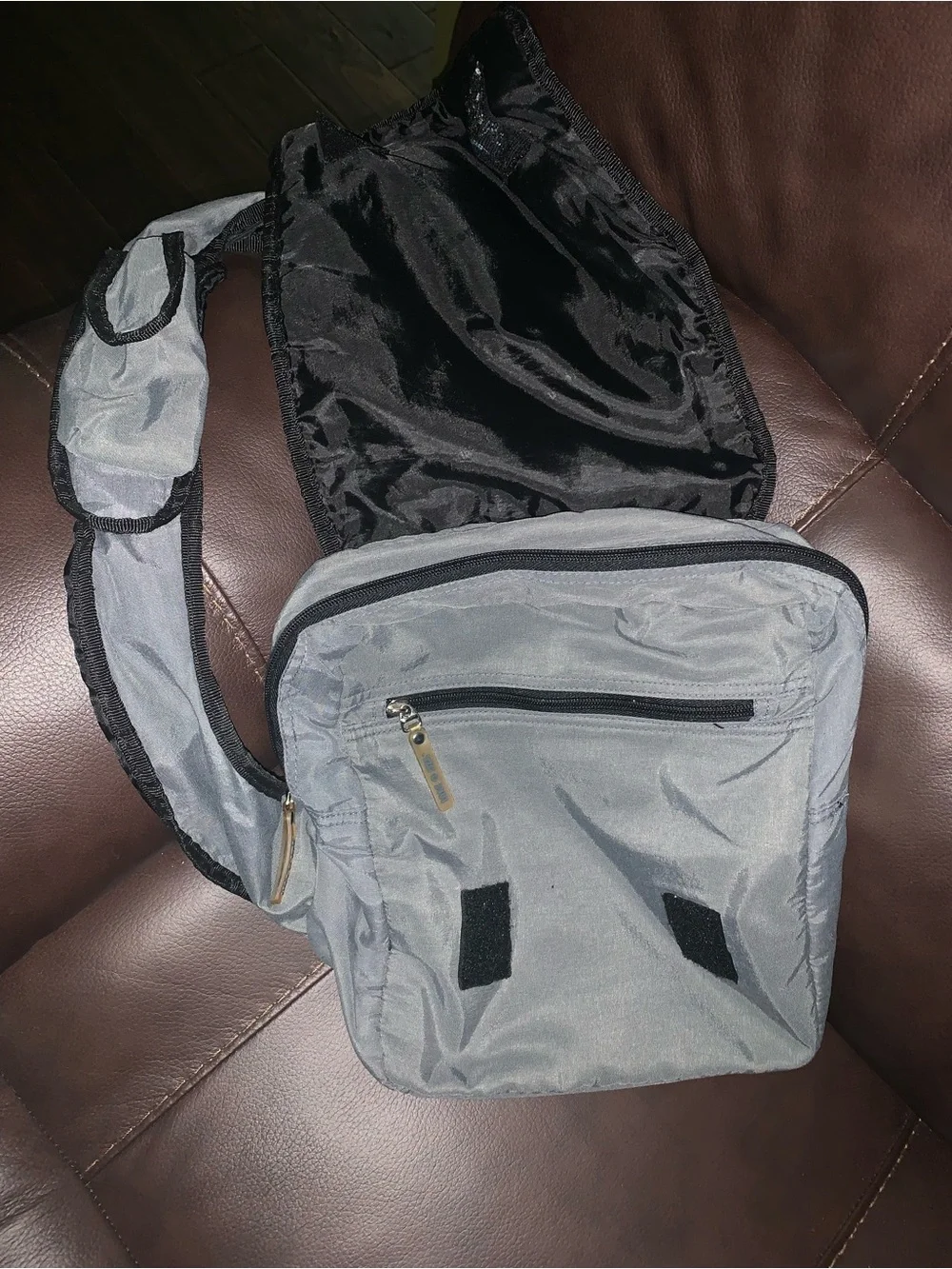 Gray Crossbody Sling Bag for Men - Casual Everyday Carry